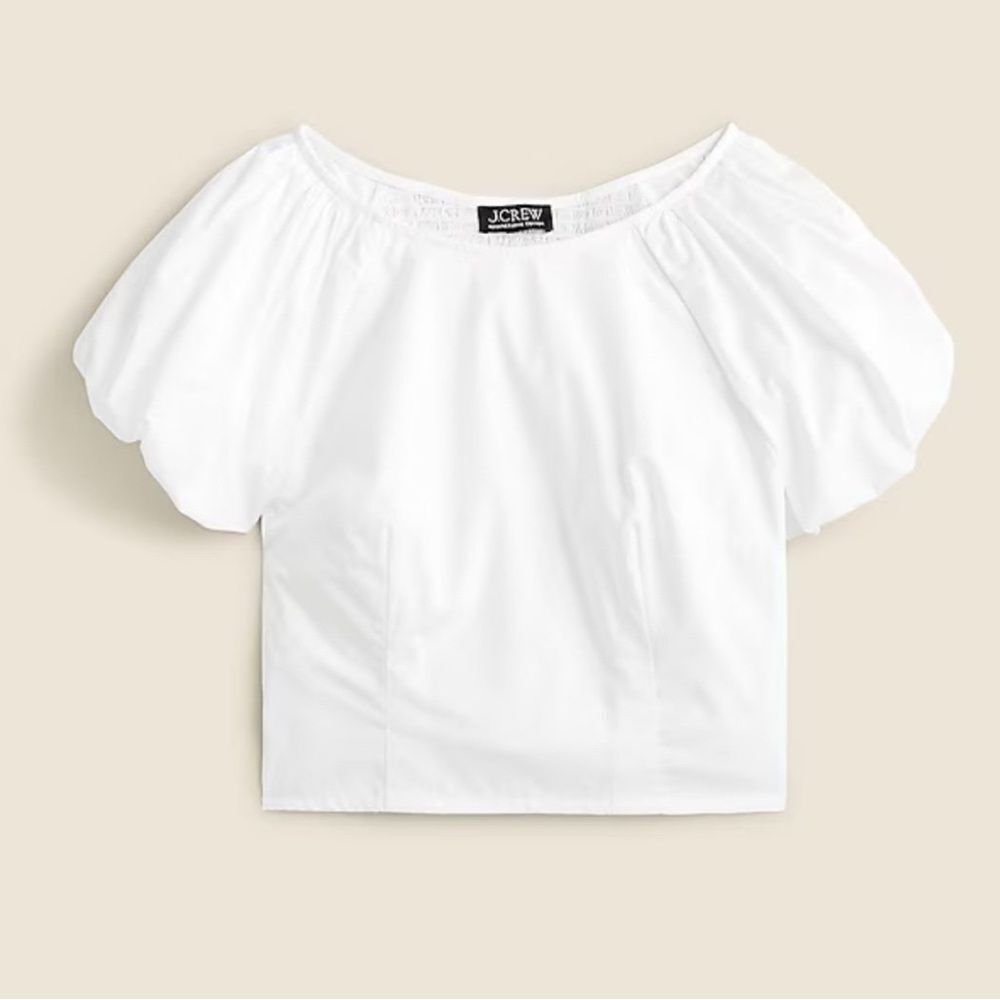 J.Crew J.Crew Fitted puff-sleeve top New size 16